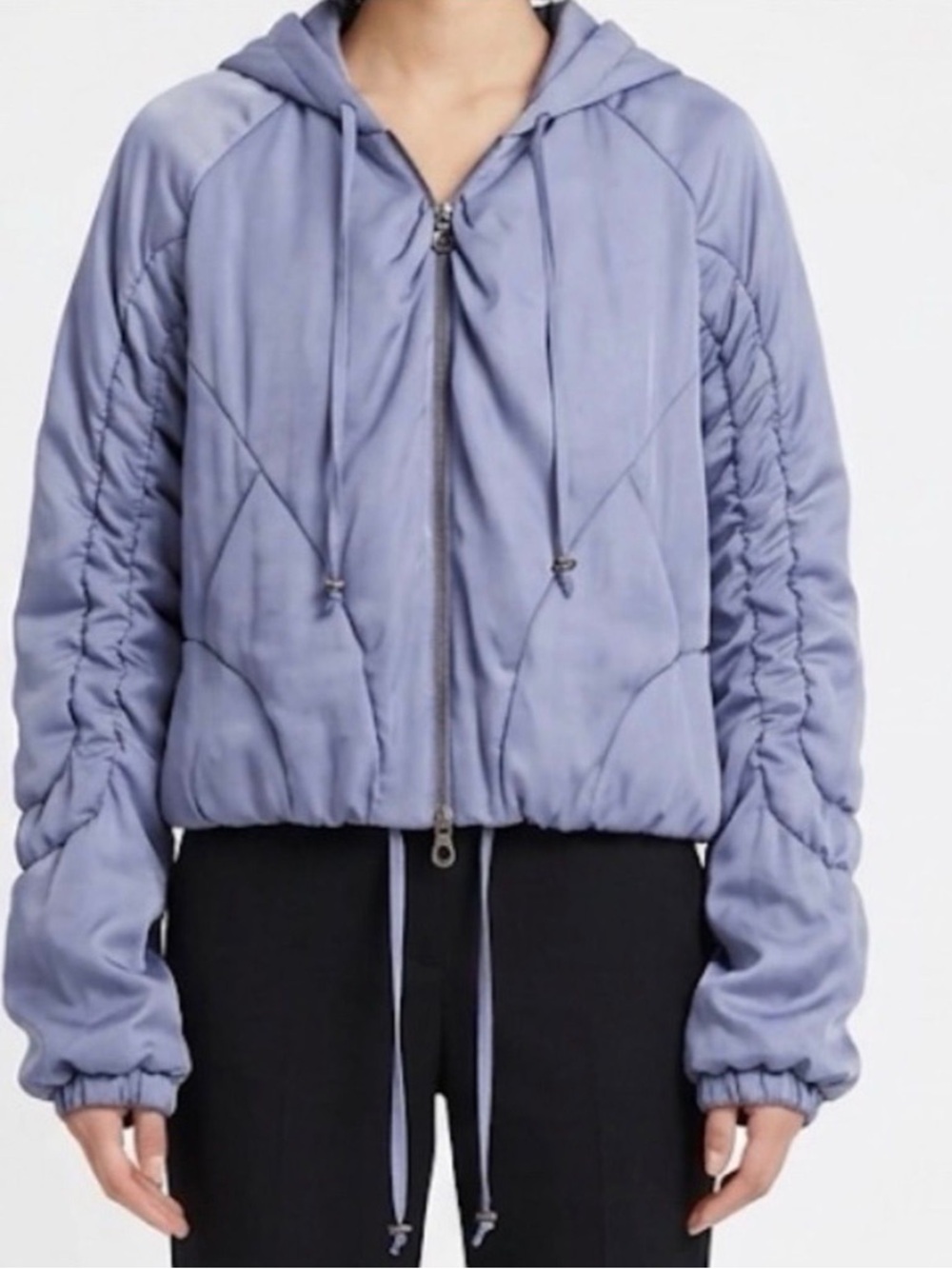 L.A.M.B. Periwinkle Quilted Hooded Puffer Jacket